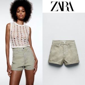NWT zara mom fits denim shorts
